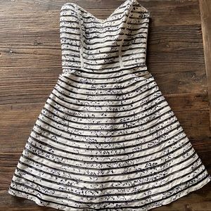 Parker | Sweetheart White/Blue Stipe Mini Dress 4